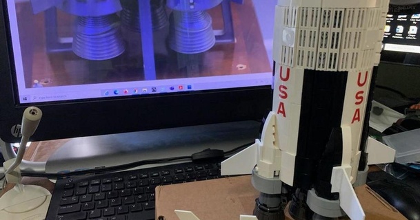 lego saturn v fin fixed remix galaxycr8r 3D Models Toys & Games Other thingiverse legocompatible saturnv 3d print model - Mito3D