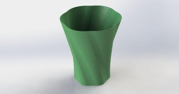 Facile tordu vase pascal 3D modèles Ménage Accueil maison décor titulaire soutien stylo planteur vasemode 3d print model - Mito3D