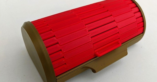 klein rollen Box passt Prusa Mini glezz 3D Modelle Haushalt Büro Rolltop 3d print model - Mito3D