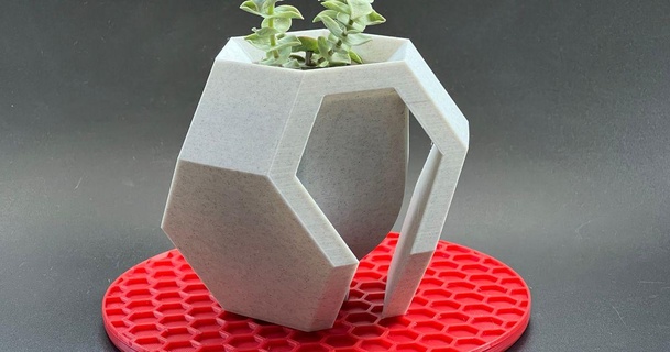 truncado octaedro plantar Panela simon 3D modelos casa decoração hexagonal hexágono vaso 3d print model - Mito3D