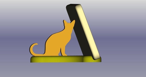 Handhalter Katze jomekanik 3D modeller gadget'lar gadget'lar Handhalter 3d print model - Mito3D
