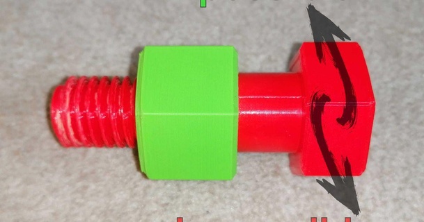 gimmick screw jgrob 3D Models Toys & Games Puzzles Brain-teasers puzzle nut gadget bolt 3d print model - Mito3D