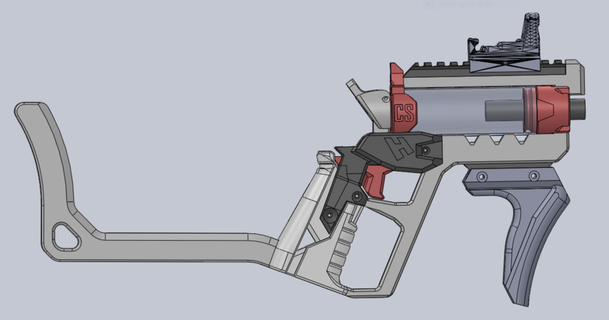 nerf hypr carbine kit toukejin 3D Models Toys & Games Outdoor thingiverse nerfblaster nerfhomemade 3d print model - Mito3D