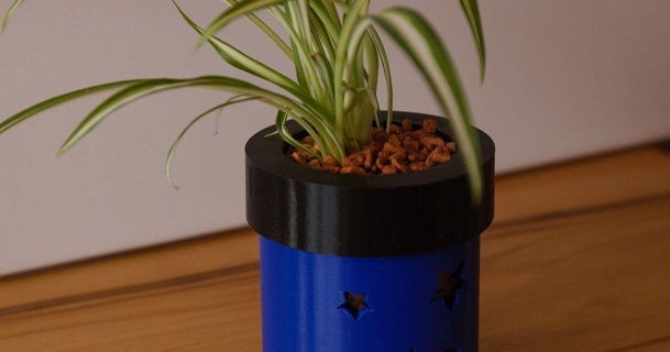 idroponico pianta pentola pipistrello bene 3D Modelli domestico all'aperto giardino vaso coltura idroponica 3d print model - Mito3D