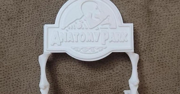 anatomy park sign grafton 1046 3D Models Art & Design 2D Plates Logos rickandmorty pinball thingiverse 3d print model - Mito3D