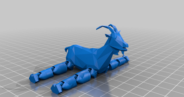 flexible cabra injerto 1046 3D modelos juguetes juegos aire libre articulado thingiverse 3d print model - Mito3D