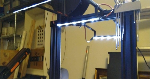 doble LED tira montar extendido bambú 3D modelos impresoras accesorios llevada ledholder thingiverse 3d print model - Mito3D