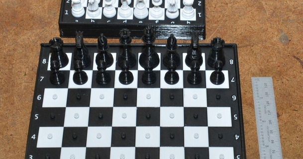 médio Tamanho xadrez conjunto mmu borda recipiente base twist lock peças Hume 3D modelos brinquedos jogos 3d print model - Mito3D
