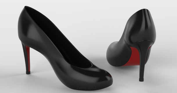 heel pump zeyko 3D Models Fashion Women shoes chaussures 3d print model - Mito3D