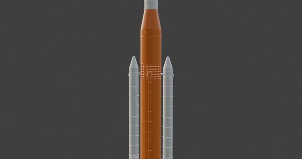 color divided sls rocket tomljr2 3D Models Learning Engineering multicolor space 3dprintable astronomy 3d print model - Mito3D