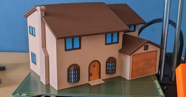 Simpsons Haus igonzh 3D Modelle Welt scannt Architektur Stadtplanung Simpson casa Maqueta 3d print model - Mito3D