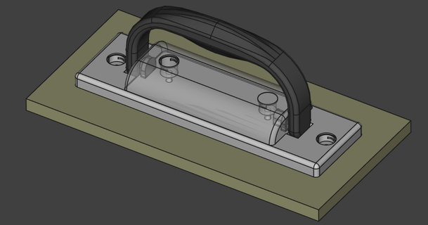 suitcase handle rutkowski 3D Models Household Other House Equipment freecad thingiverse createdwithfreecad suitcasehandle 3d print model - Mito3D