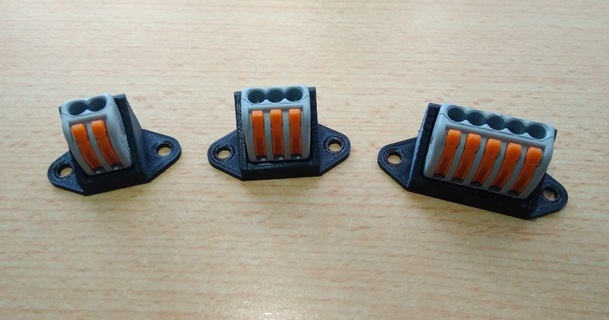 Wago Verbinder Halter Unterstützung pejvl2000 3D Modelle Hobby Macher Elektronik Kabel montieren elektrisch 3d print model - Mito3D