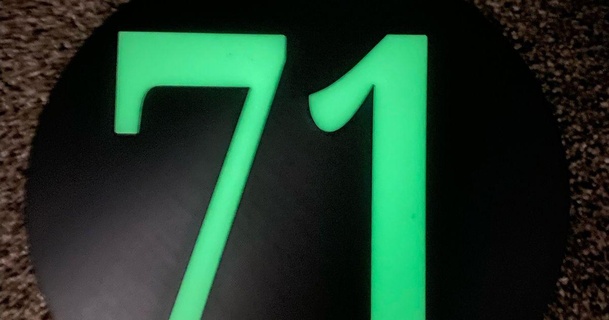 71 ev sayılar paslı muck 3D modeller halkı dekor Glowinthedark numaraları 3d print model - Mito3D