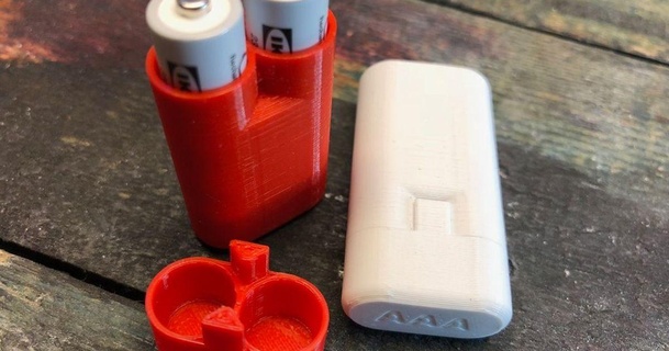 2x aa aaa edc cendre 3D modèles Ménage Bureau chose universelle batterie 3d print model - Mito3D