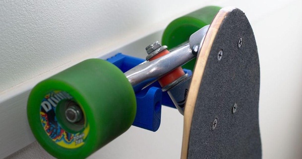 longboard wall mount ashpool 3D Models Sports & Outdoor Other hanger wallmount thingiverse 3d print model - Mito3D