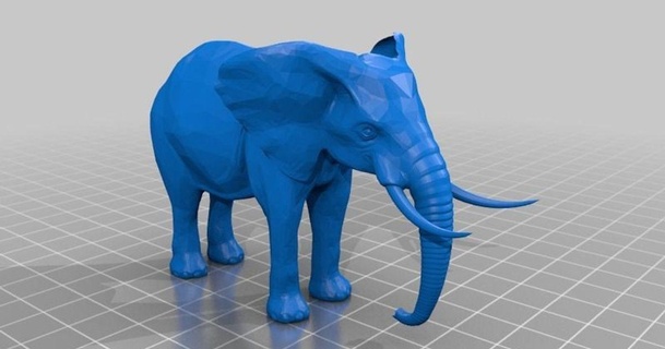 elefante figurilla 3D modelos mundo escaneos animales thingiverse 3d print model - Mito3D