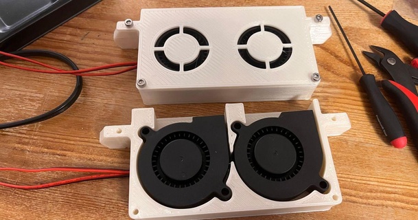 Luft Filter bash 3D Modelle Drucker Upgrades Rauch Ventilator Rauchabzug Railcore 3d print model - Mito3D