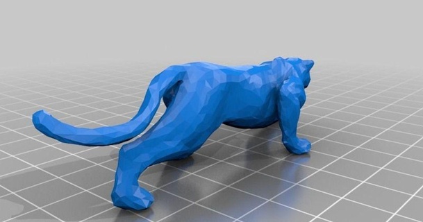 leopardo 3D Modelli mondo scansioni animali animale figurina selvaggio thingiverse 3d print model - Mito3D
