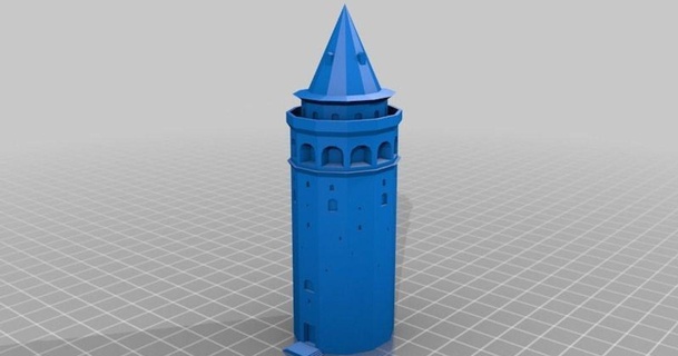 galatatower istanbul 3D modelos mundo varreduras arquitetura Urbanismo torre thingiverse Istambul 3d print model - Mito3D