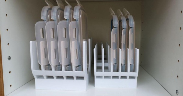 tupperware coperchio titolari cucina organizzatore altezzosograyalien 3D Modelli domestico 3d print model - Mito3D