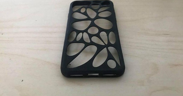 esnek Voronoi iphone 7 8 durum kılıf Peter 3D modeller gadget'lar taşınabilir cihazlar telefon 3d print model - Mito3D