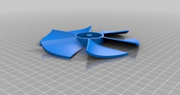 rv 6 sfogo fan arrugginito 3D Modelli giocattoli Giochi veicoli rimorchio per camper fanblade 3d print model - Mito3D