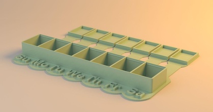 casemate journées pelle Télécharger libre stl modèle imprimablescom 3d modèles soins santé médical outils boîte pilule 3d print model - Mito3D