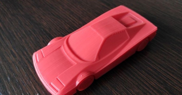 Ferrari testarossa impression endroit bouleversé 3D modèles jouets Jeux Véhicules printinplace chose universelle petite voiture imprimée 3d print model - Mito3D