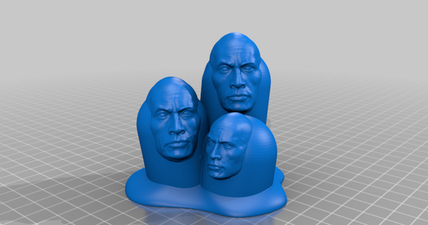 trío rock pedregoso 3D modelos juguetes juegos acción cifras estatuas pokemon thingiverse Dwayne Johnson dugtrio 3d print model - Mito3D