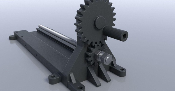 geared crank add-on dremel lathe paul020559 3D Models Hobby & Makers Tools 3d print model - Mito3D