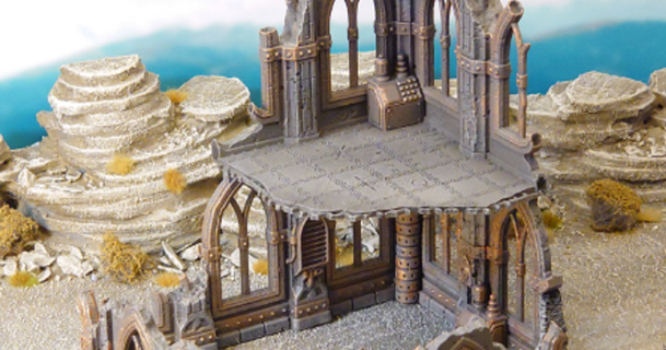 gothic scifi ruin terrain4print 3D Models Toys & Games Other warhammer wargaming building thingiverse warhammer40k 3d print model - Mito3D