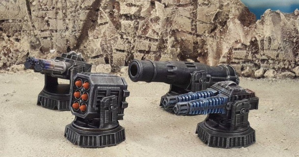 armas terrain4print 3D modelos brinquedos jogos ar livre terreno canhão miniatura martelo guerra 3d print model - Mito3D