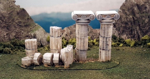 romain Colonnes terrain4print 3D modèles jouets Jeux Extérieur terrain wargaming architecture 28mm 3d print model - Mito3D