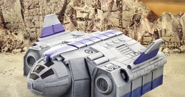 ta12 tropa transporte intacto destrozado terrain4print 3D modelos juguetes juegos aire libre guerra Galaxias espacio choque 40k juego 3d print model - Mito3D
