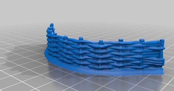 clôture terrain4print 3D modèles jouets Jeux Extérieur mur terrain dnd miniature marteau guerre 3d print model - Mito3D