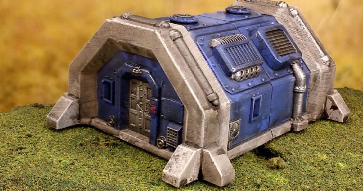 sci fi caserme bunker 28mm terrain4print 3D Modelli giocattoli Giochi all'aperto Guerre stellari terreno giochi miniatura wargaming 3D print model - Mito3D