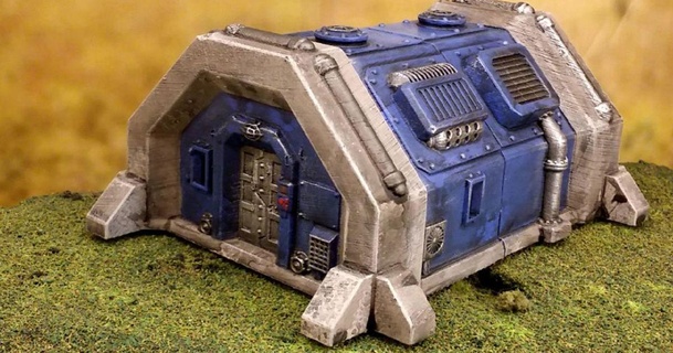 sci fi quartel bunker 28mm terrain4print 3D modelos brinquedos jogos ar livre Guerra Estrelas terreno miniatura guerra 3d print model - Mito3D