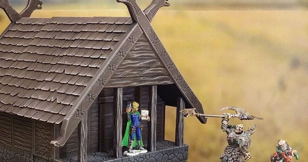 fantasy viking house terrain4print 3D Models Toys & Games Outdoor terrain wargaming thingiverse scatterterrain 3d print model - Mito3D