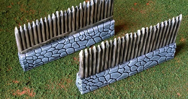 fantaisie viking palissade terrain4print 3D modèles jouets Jeux Extérieur mur miniature marteau guerre wargaming Seigneur Anneaux 3d print model - Mito3D