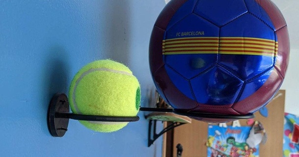 tennisball wallmount baseball miss-art3mis 3D Models Household Other House Equipment thingiverse 3d print model - Mito3D