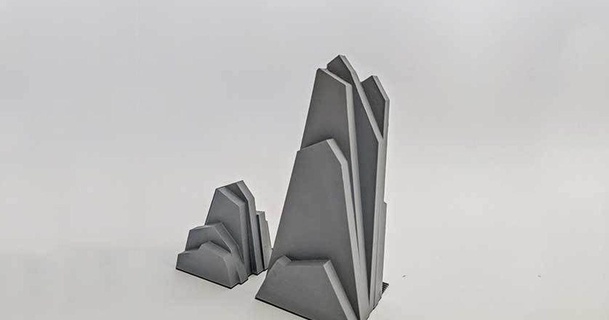 mountain bookends - decoration miss-art3mis 3D Models Hobby & Makers Other Ideas thingiverse homedecor mountains 3d print model - Mito3D