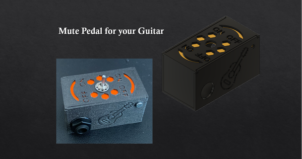 mudo pedal guitarra sdewe 3D modelos pasatiempo hacedores música pedalera 3d print model - Mito3D