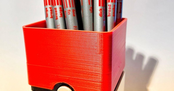 pokemon pen holder dawojna 3D Models Household Office videogame pokeball penholder 3d print model - Mito3D
