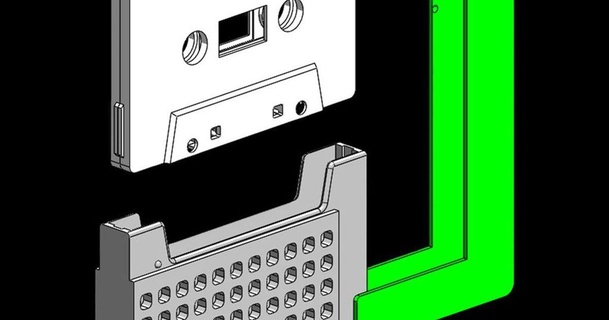 memorex-inspired hinge cassette case erik c 3D Models Hobby & Makers Music music audio thingiverse cassettetape 3d print model - Mito3D