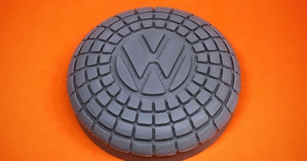 volkswagen beetle horn button 1960-1971 erik c 3D Models Hobby & Makers Automotive thingiverse steeringwheel vwbeetle 3d print model - Mito3D