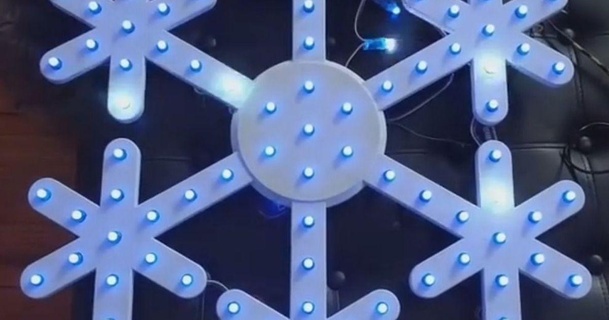 fiocco neve uso pixel led nam 3D Modelli domestico Casa attrezzature decorazione luce guidato Natale 3d print model - Mito3D