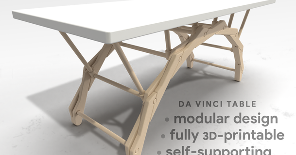 vinci tabela Bryce Cron 39 s 3D modelos casa decoração 1 estante ponte auto modular 3d print model - Mito3D
