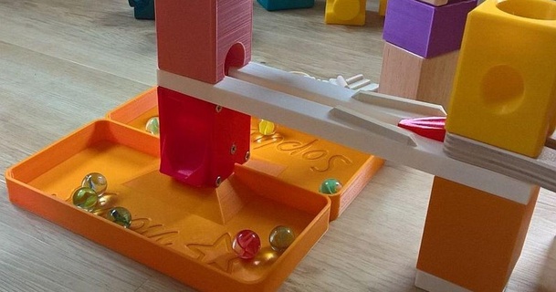 hape Quadrilla Ändern Turm rot Erbe 3D Modelle Spielzeuge Spiele Gebäude thingiverse 3d print model - Mito3D