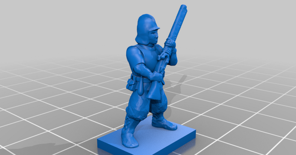 middle renaissance - reiters guy montag 3D Models Toys & Games Other tabletop warhammer wargaming historical 25mm 3d print model - Mito3D